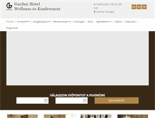 Tablet Screenshot of gardenhotel.hu